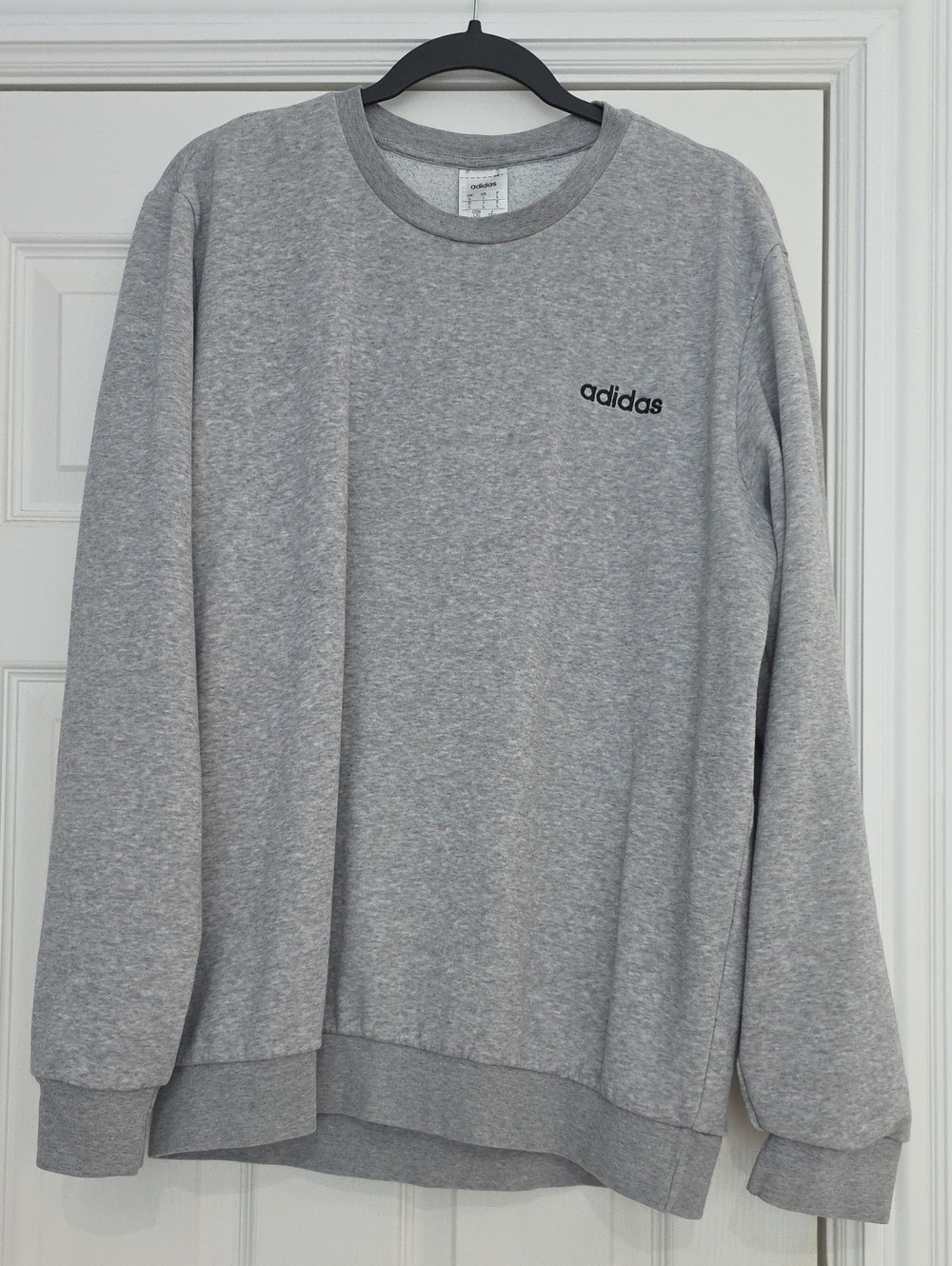 adidas Gray Crewneck Sweatshirt with Small Logo